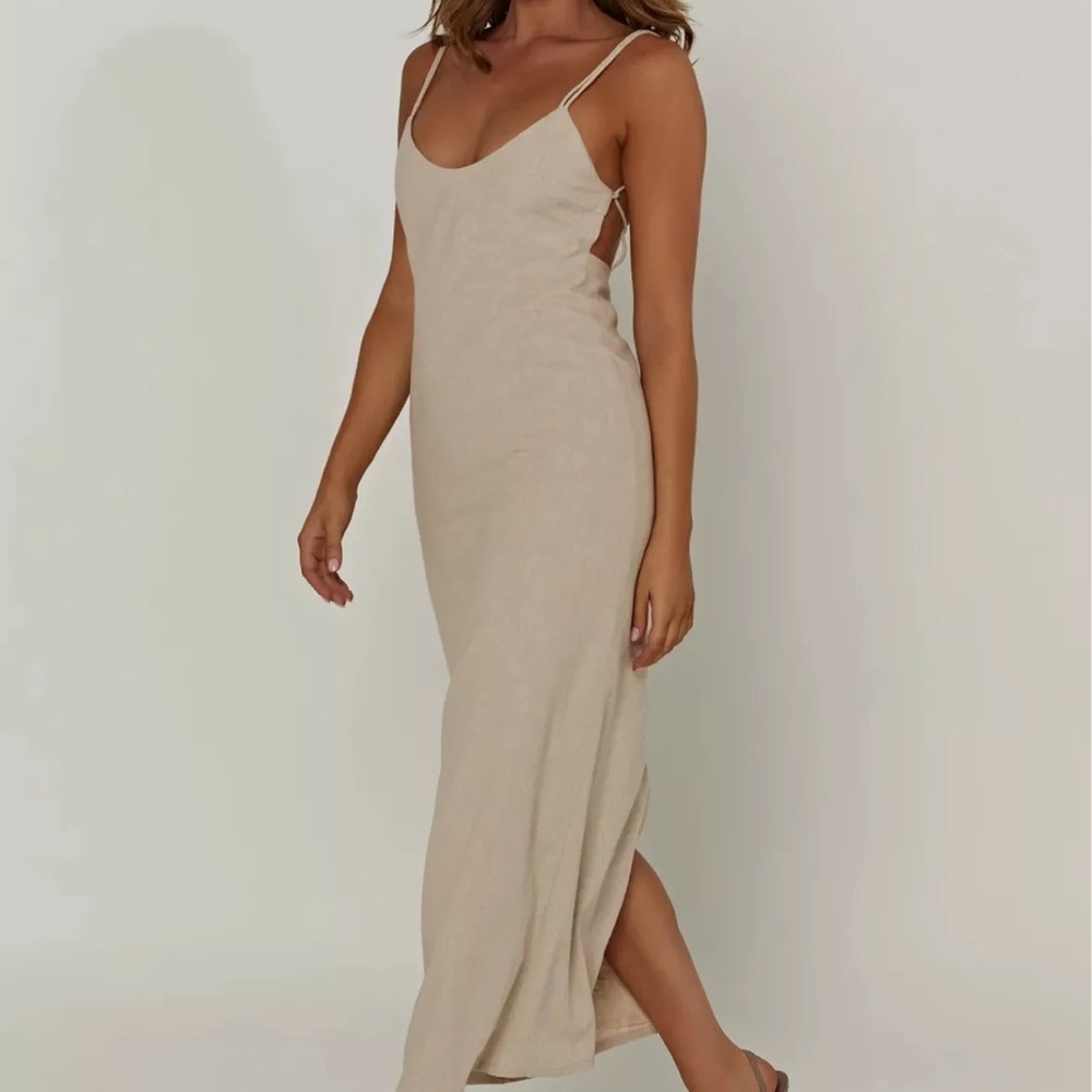 Meshki Linen Midi Dress
